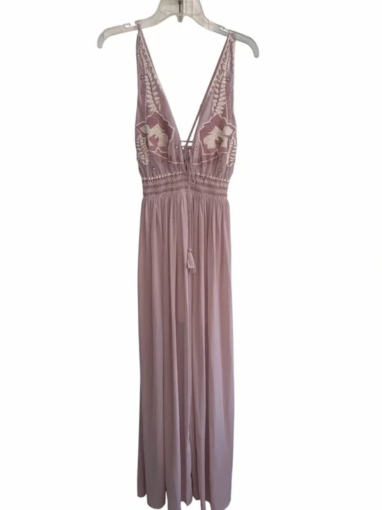 Soieblu Embroidered Maxi Dress in Tea Rose size small - Picture 4 of 11
